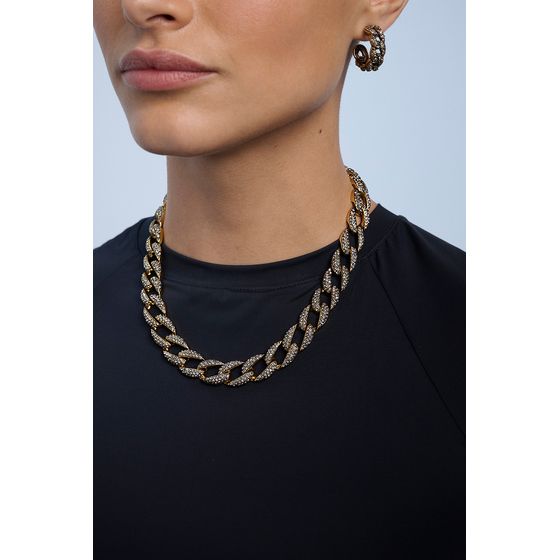 Colar Strass Light Grume Classics Classics Ouro Vintage FC H